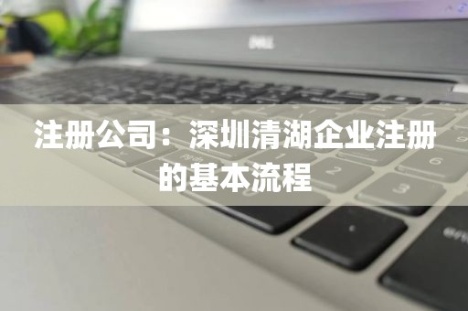 注册公司：深圳清湖企业注册的基本流程