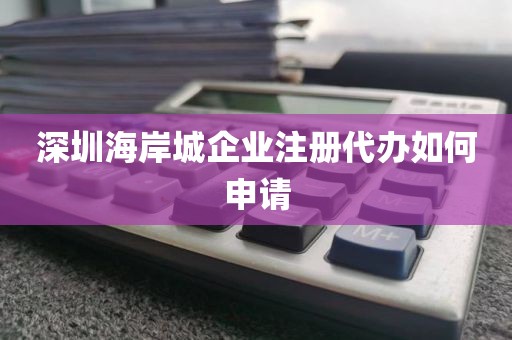 深圳海岸城企业注册代办如何申请