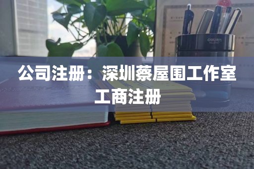 公司注册：深圳蔡屋围工作室工商注册