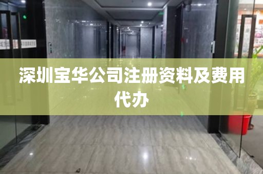 深圳宝华公司注册资料及费用代办