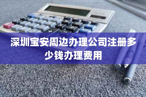 深圳宝安周边办理公司注册多少钱办理费用