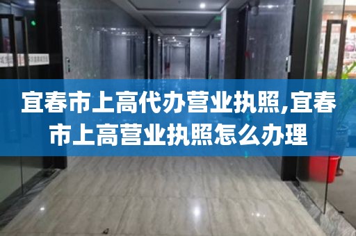 宜春市上高代办营业执照,宜春市上高营业执照怎么办理