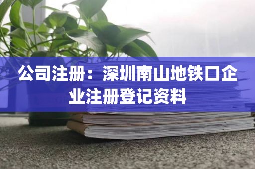 公司注册：深圳南山地铁口企业注册登记资料