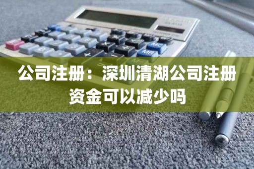 公司注册：深圳清湖公司注册资金可以减少吗