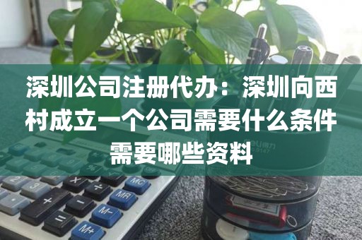 深圳公司注册代办：深圳向西村成立一个公司需要什么条件需要哪些资料