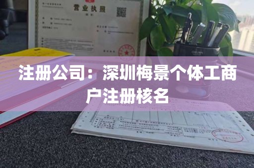 注册公司：深圳梅景个体工商户注册核名